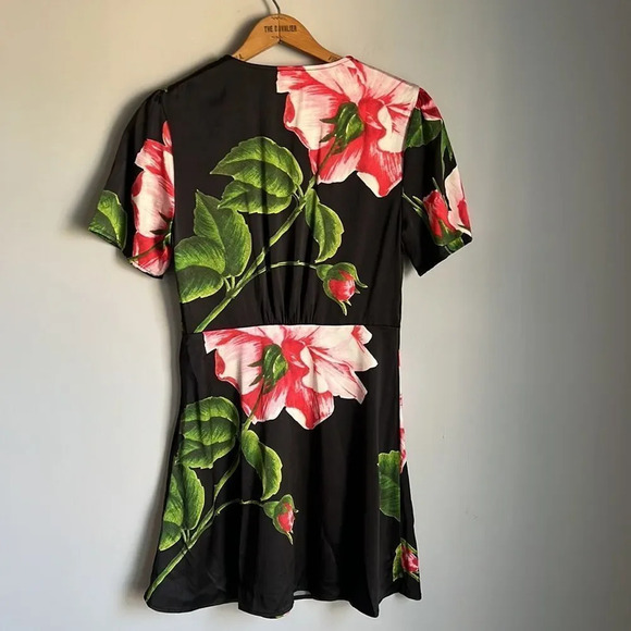 LPA  189 silk Dress in Black Rose - Picture 3 of 14